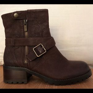 Biker Boot by Lord & Taylor, Brown Leather